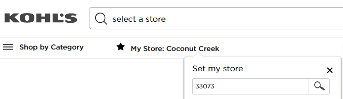 How to Select Your Kohls Store Online